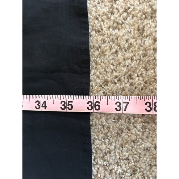 J Crew Ruffle Tie-Sleeve Shift Dress Size 12 Black V Neck Cotton 3/4‎ Sleeves - Picture 9 of 9